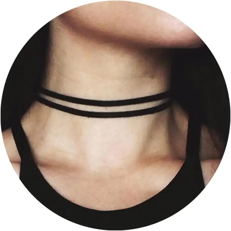Black Necklaces for Women, Adjustable Layered Velvet Leather Lace Collar choker Necklaces, Goth Jewelry Gifts.