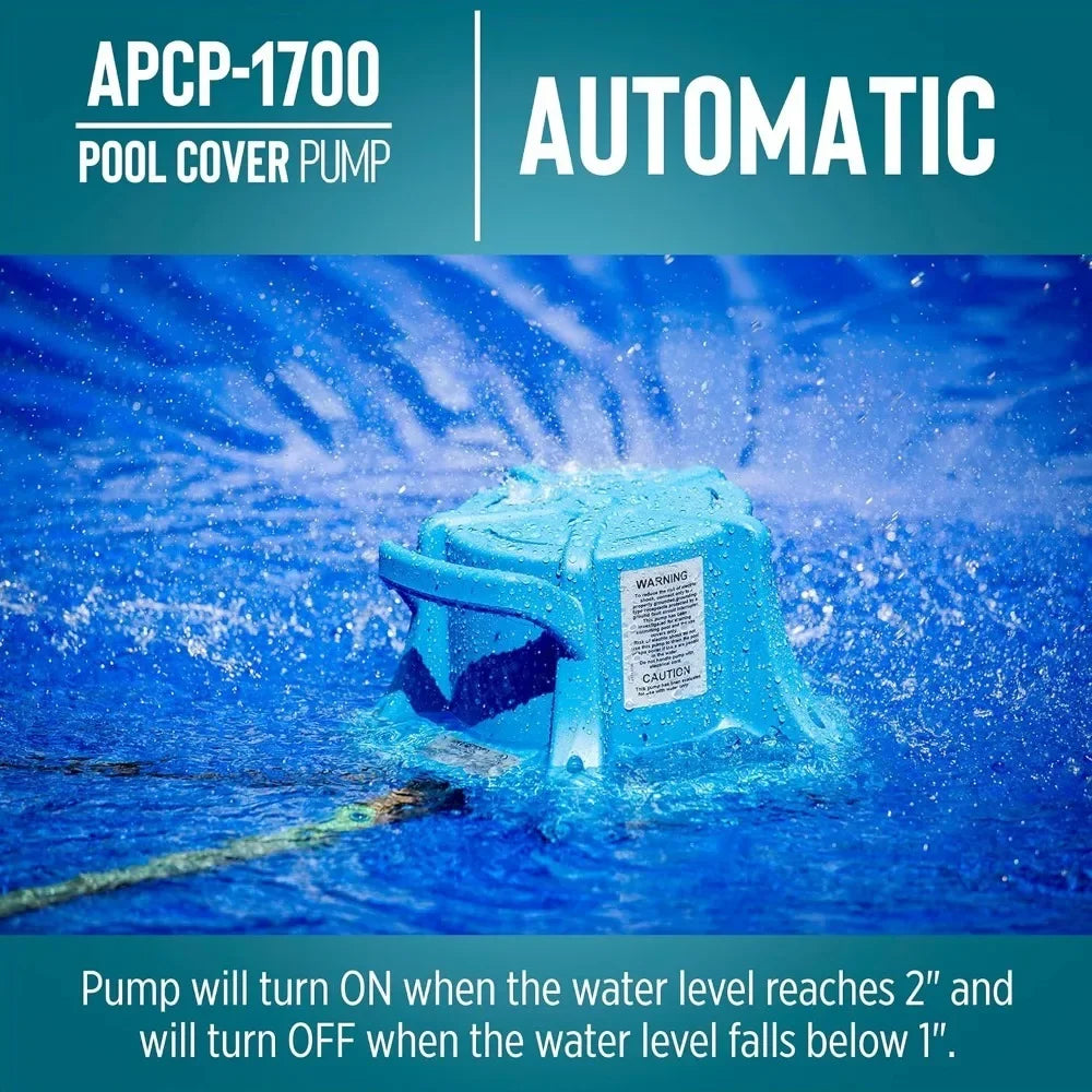 Garden Furniture -Hot-Sell!Light Blue,APCP-1700 115-Volt, 1/3 HP, 1745 GPH, Automatic,Submersible,Swimming Pool Cover Pump with