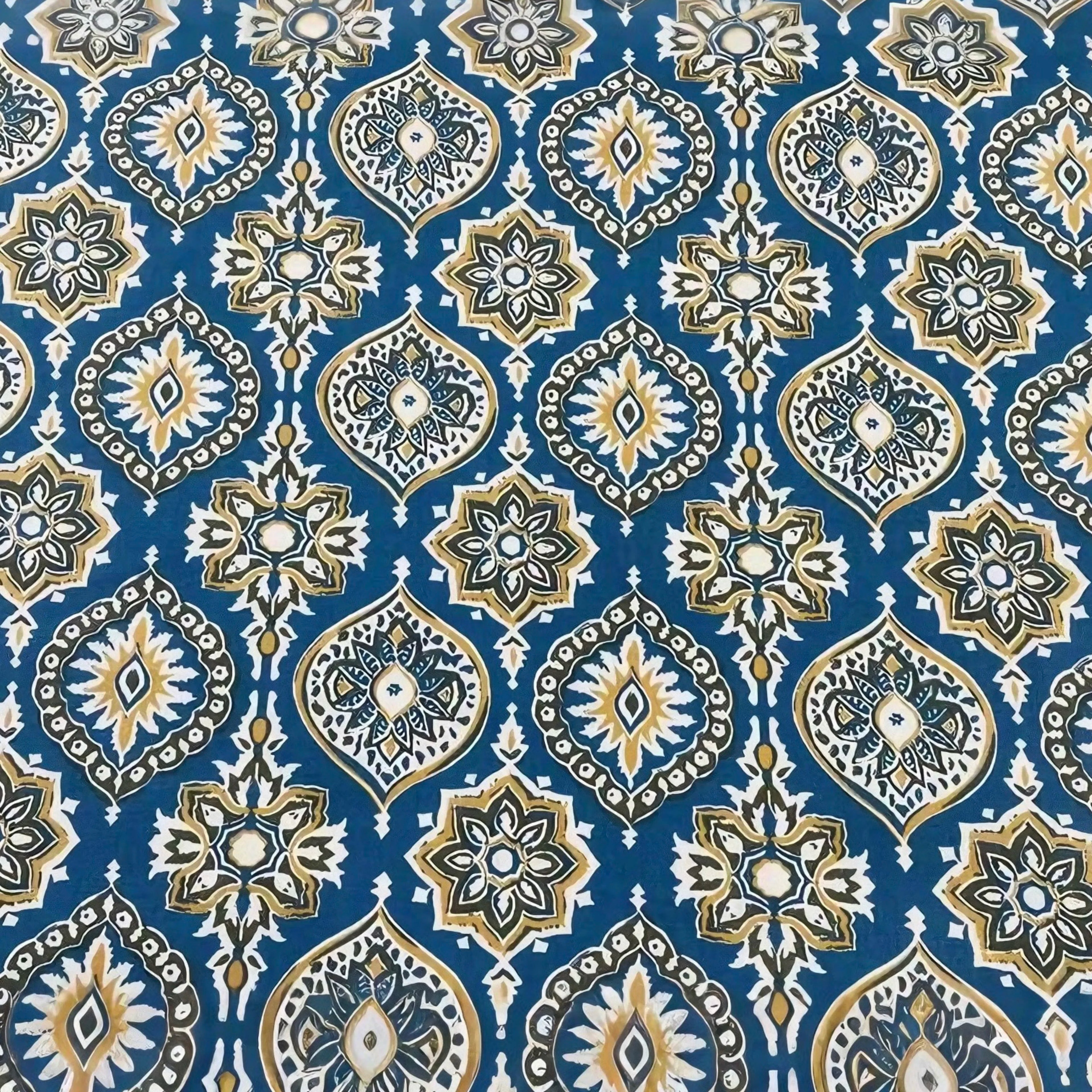 Ethnic inspired Patterned 100% Cotton Fabrics Perfect for DIY Fashion Garment Design Stylish Home Decor Intricate Handicraft