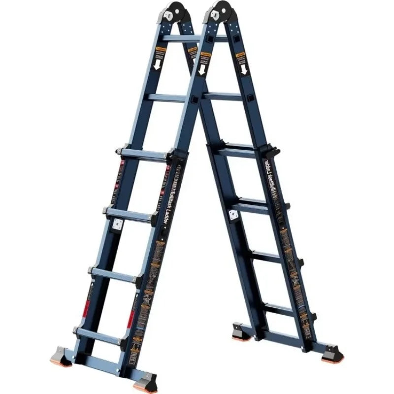 Hot Sale.A Frame 4 Step Ladder Extension,Storage Folding Ladder,300 lbs Security Load,14 FT Anti-Slip Multi Position Ladder