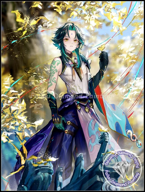 MINISO 5D DIY Diamond Painting Xiao Kazuha Wanderer Style Embroidery Square/Circular Mosaic Art Home Decoration Handmade DIY