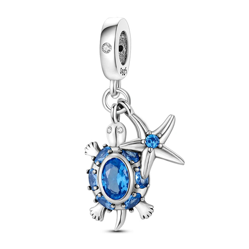 Ocean Trendy 925 Silver Dolphin Crab Boat Beach Charms Beads Fit 3mm Original Bracelets DIY Thoughtful Fine Jewelry Making Gifts