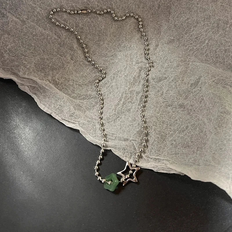 Y2k Love Heart Necklace for Women Fashion Hip Hop Red Hearts Pink Pendants Necklaces Rope Chain Girls Rave Gift Gothic Jewelry