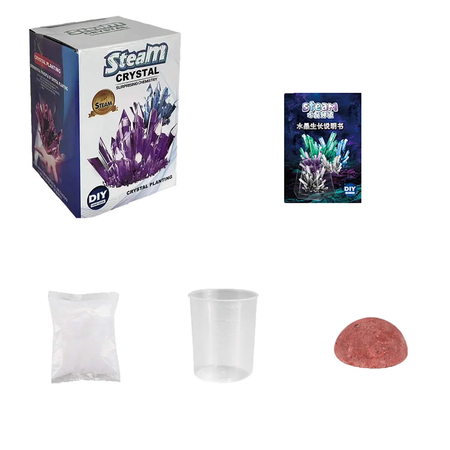 Crystal planting DIY scientific experiment set, fun parent-child communication, chemical experiment, crystallization principle