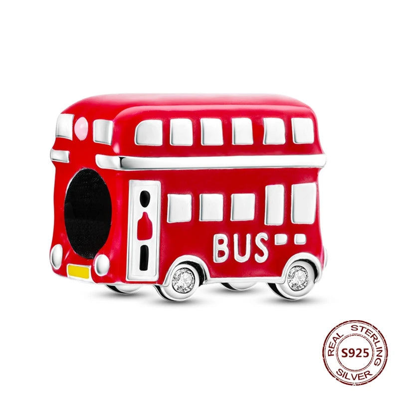 925 Sterling Silver Strawberry Turtle Owl Charm Beads Suitable For Original Bracelet Women DIY Jewelry Making Birthday Gifts