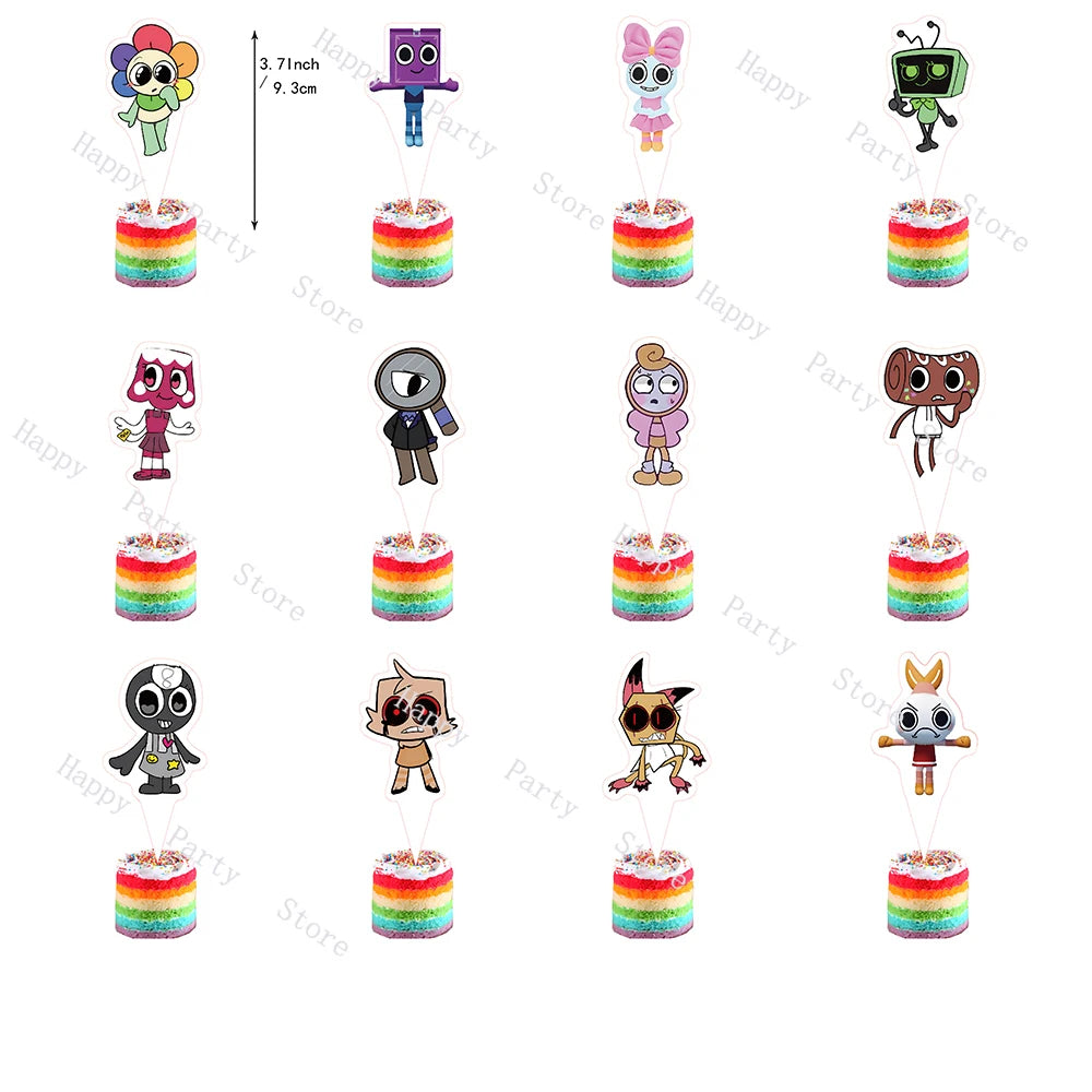 Dandy's World Birthday Party Decoration Split Sales Balloon Backdrop Cake Topper Dandy's World Birthday Party Supplies