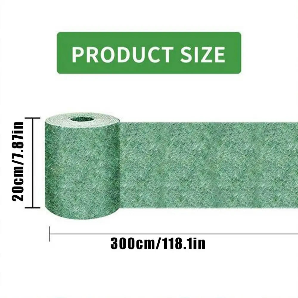 Grass Roll Gardening Sowing Pad 10x0.7 Ft Degradable Gardening Mat for Garden Patio Landscape Outdoor Greenhouse Flower Bed