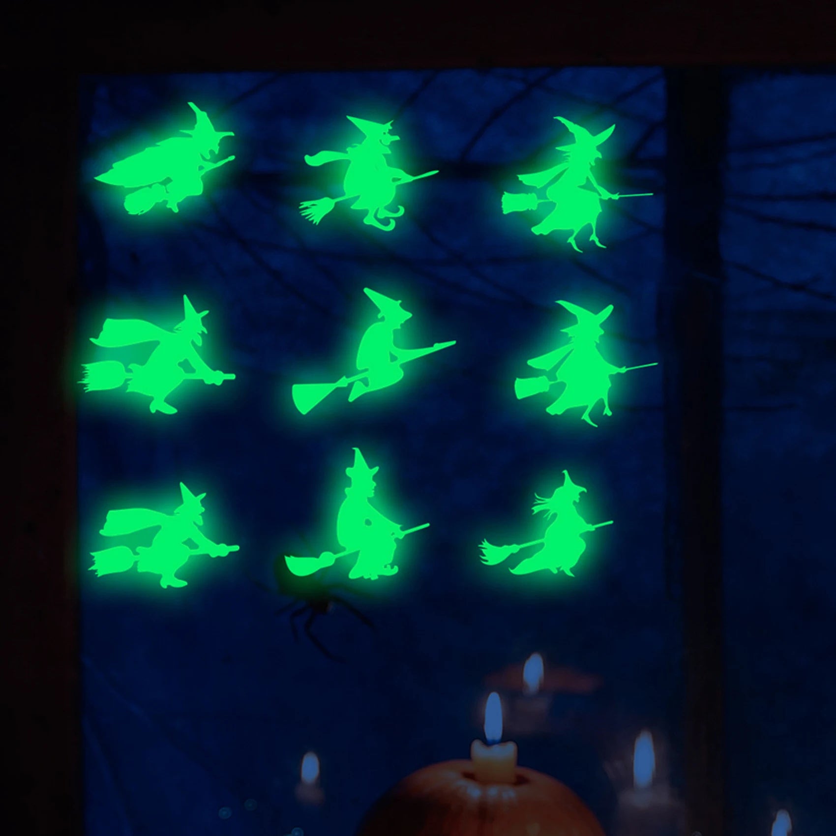 36/pcs  Halloween Luminous Wall Decals Glowing in The Dark Eyes Window Sticker for Halloween Decoration for Home Party Supplies