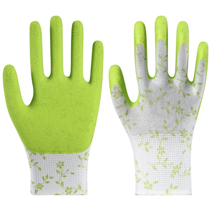 Garden Gloves One Size For Women Breathable Foam Latex Working Gloves, For Gardening Landscape DIY Rubber Gloves