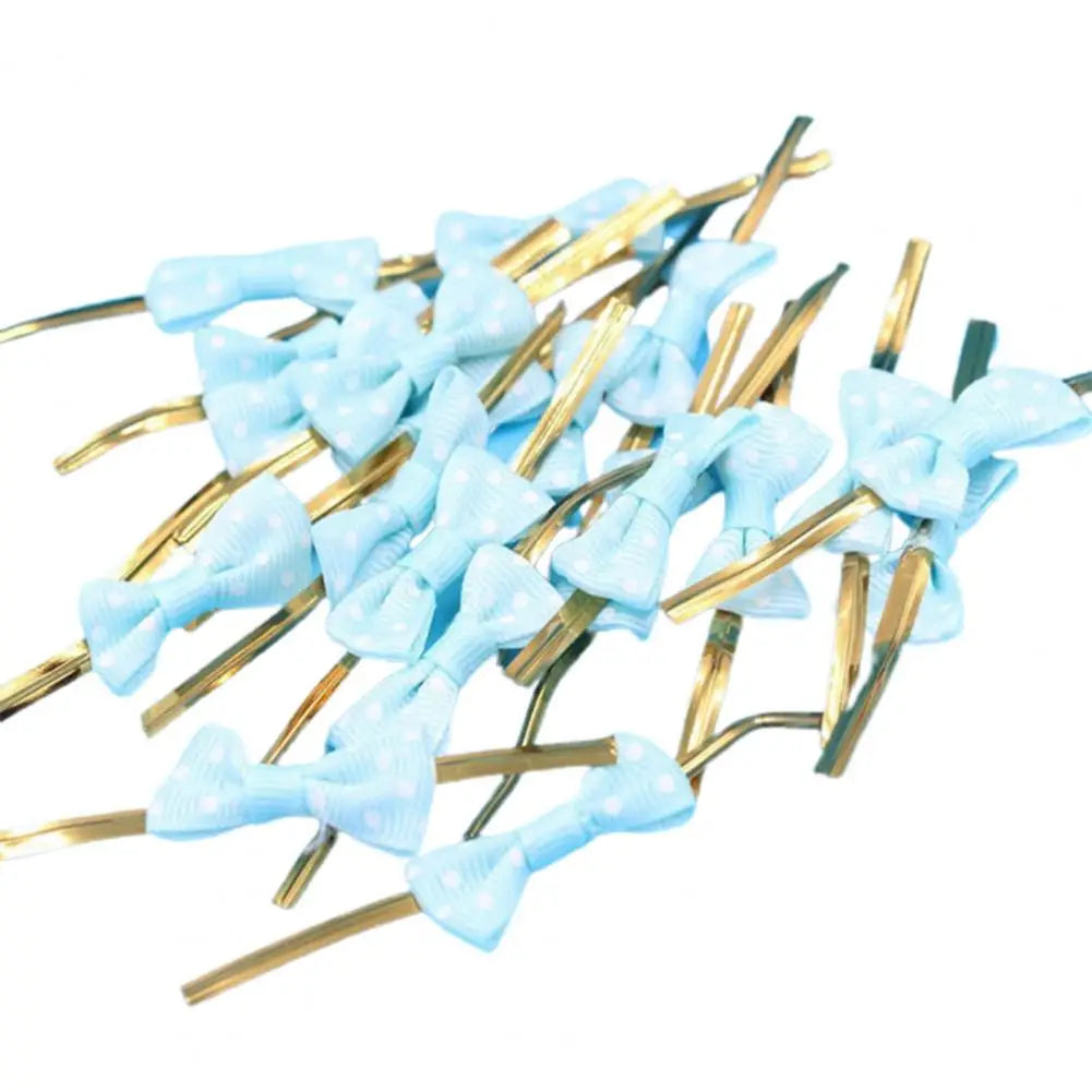 100Pcs/Set Packing Wire，Treat Bag Ties，Flexible Bendable Gift Wrapping Bow Tie Wrapping Binding Wire，for Bread Bag