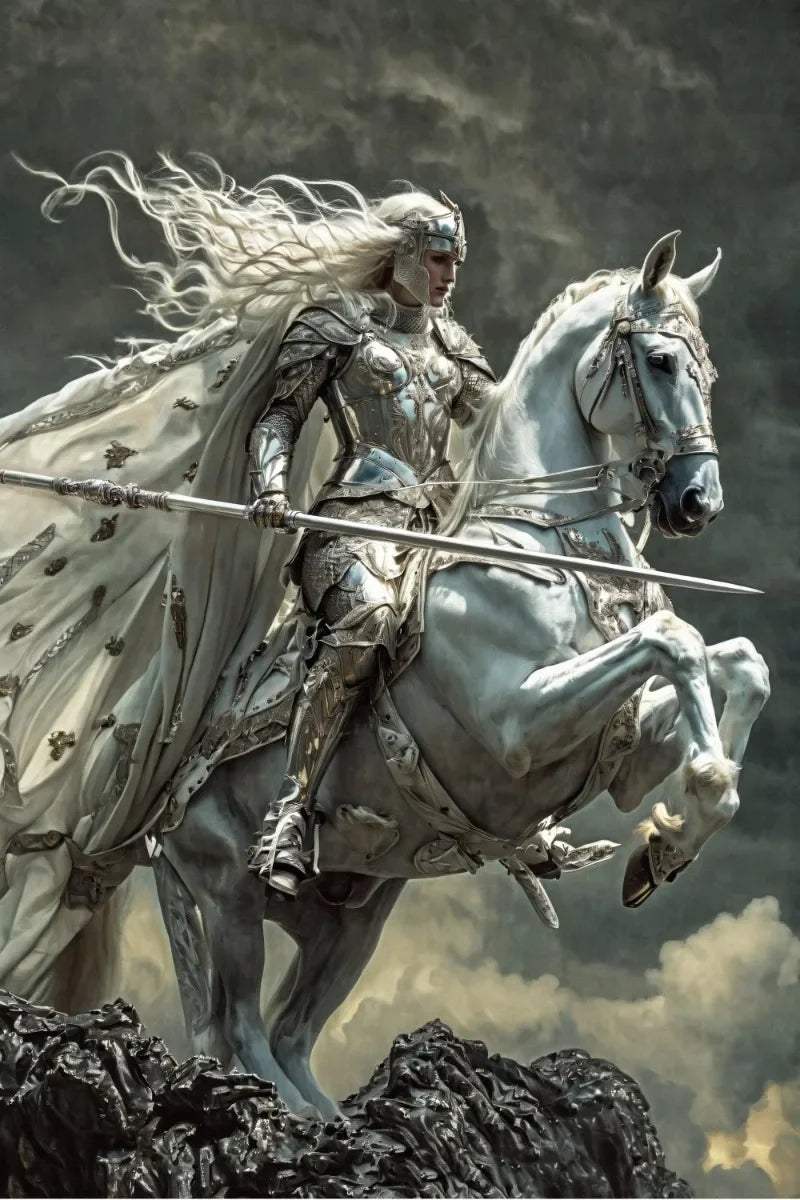 MINISO Oil Painting By Numbers Lady Knight Dark Demon Drawing Canvas DIY Pictures By Numbers Home Decor 