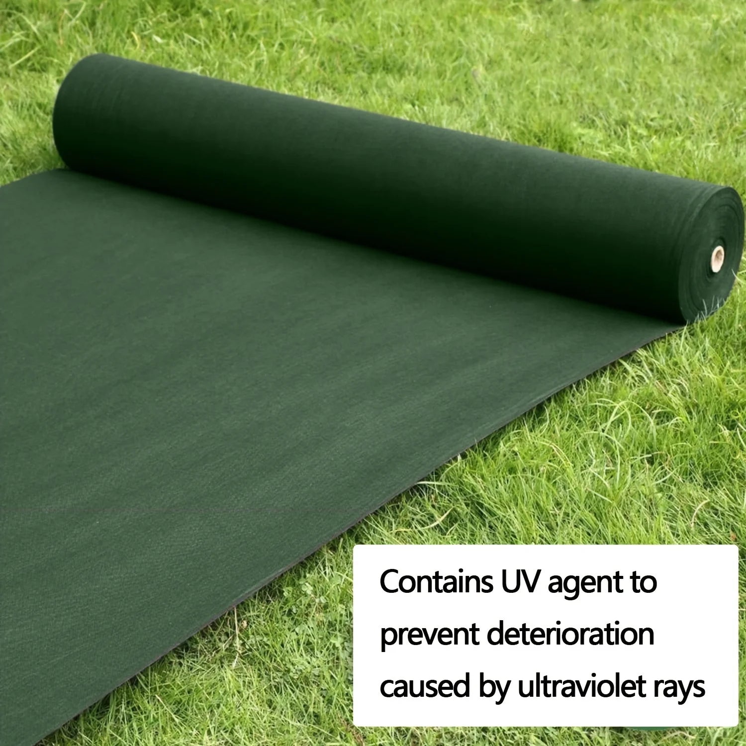 Heavy duty landscape fabric, used to prevent weeds in gardens, suitable for ground covering plants, garden fabric