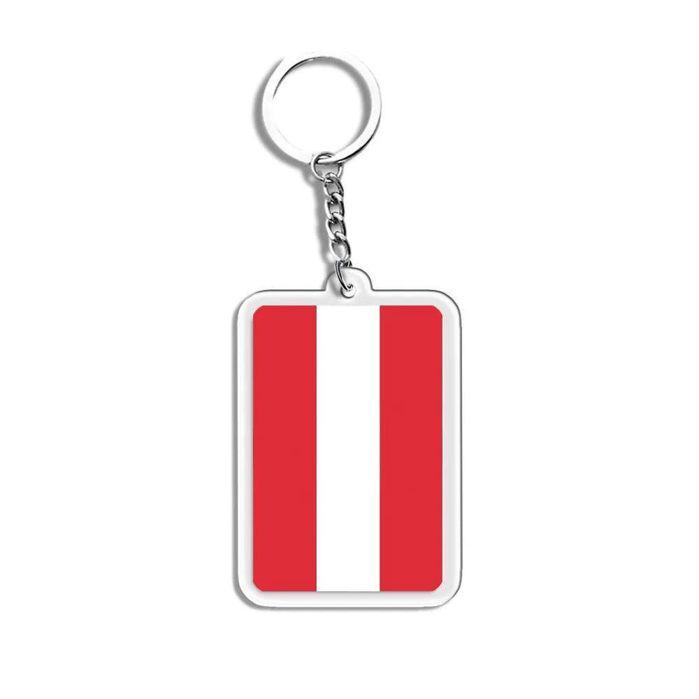 National Flag Keychain Serbia Spain Argentina USA Brazil France Portugal Denmark Poland Tunisia Flags Football Keyring Gifts