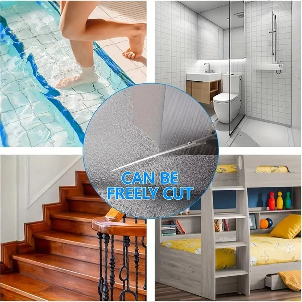 Invisible crushed stone patterned anti-slip stickers for stairs, anti-slip strips for steps, and scratch-resistant foot stickers