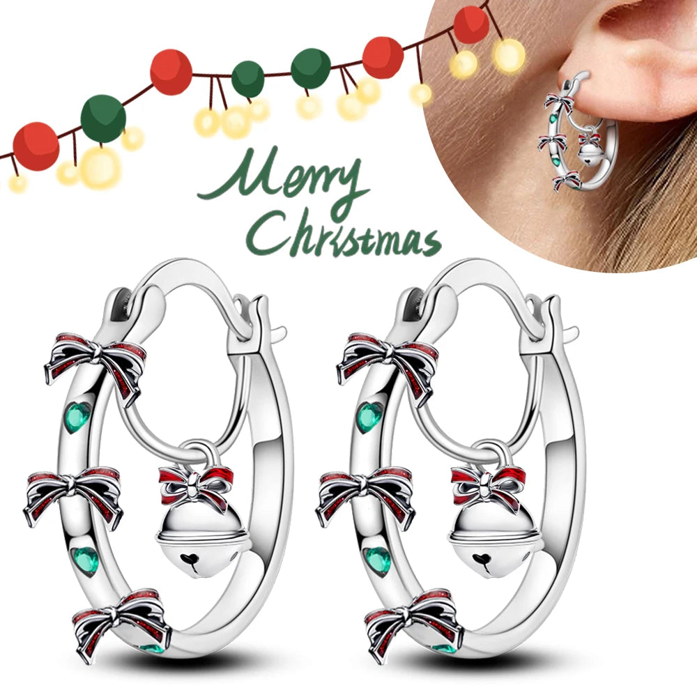 Halloween Pumpkin Bat Ring Earrings halloween charms silver 925 Earring For Women Punk Men's Earrings Fit Party Jewelry Gift