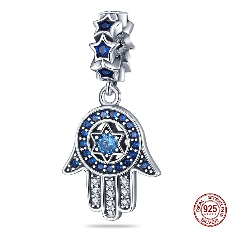 100% Real 925 Sterling Silver Classic Devil's Eye Charms Beads For Women Fit Original Qikaola Bracelets Fine DIY Jewelry Making