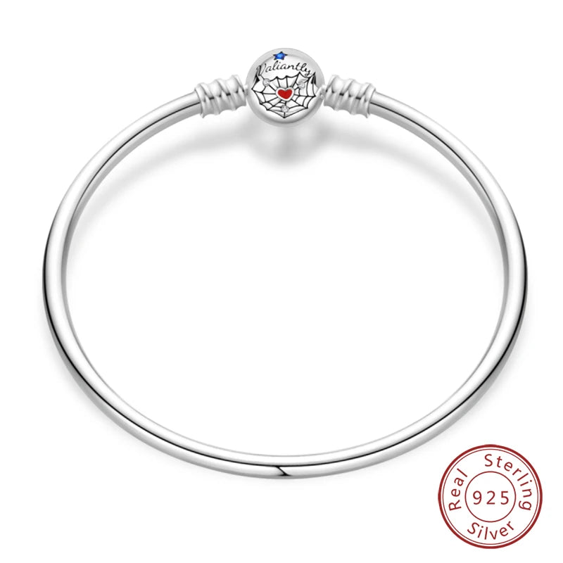 Original 17-20CM Silver 925 Bracelets Star Moon Starry Trajectory Cat Claw Love Zircon Bracelets Fit DIY Charms Birthday Jewelry