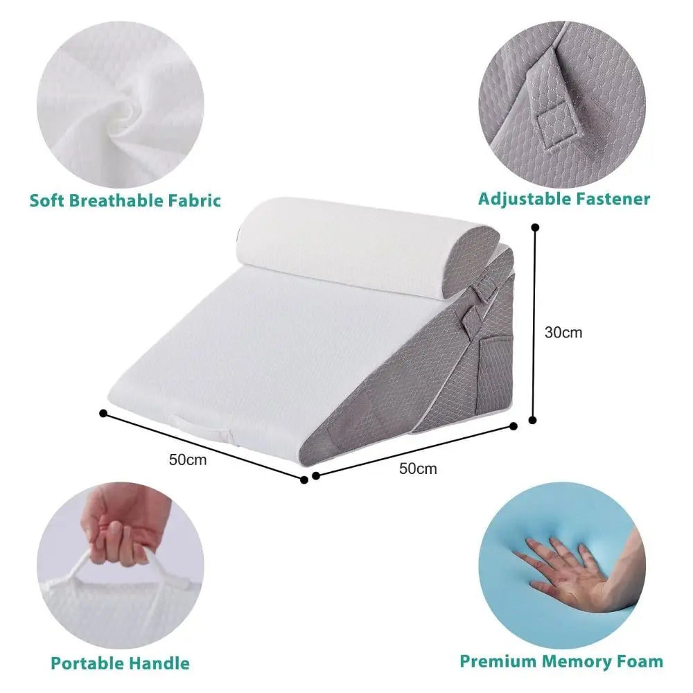 Comfortable Multifunctional Wedge Pillows Adjustable Sponge Lumbar Support Pillow Triangle Back Cushion
