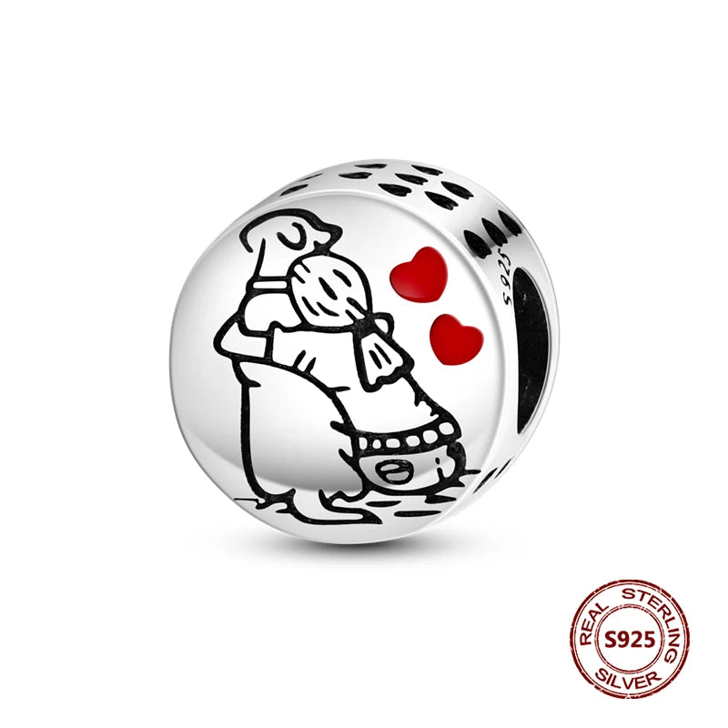 925 Sterling Silver Strawberry Turtle Owl Charm Beads Suitable For Original Bracelet Women DIY Jewelry Making Birthday Gifts