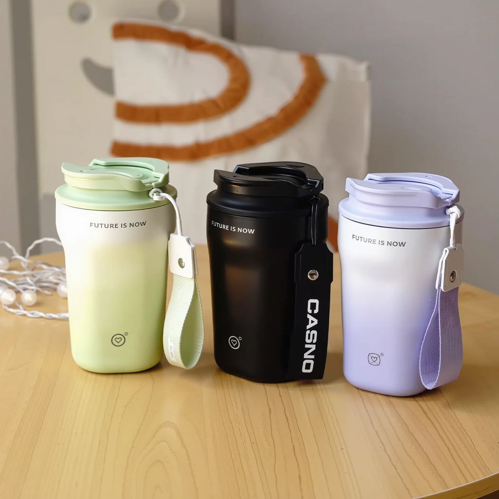 14oz Tumbler Cup With Lid And Straws， Insulated Water Bottle For Home, Stainless Steel Coffee Mug ,travel Leak-proof metal cup,