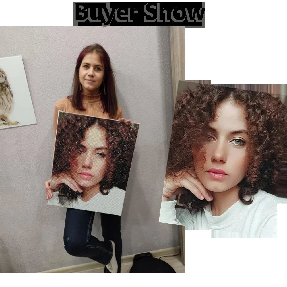 Huacan Diamond Painting Private Custom Needlework Mosaic Diamond Embroidery Photo Custom Picture of Rhinestones Home Decor