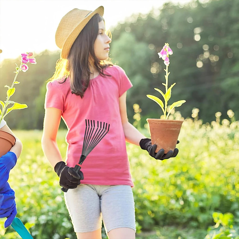 Garden Hand Tool Set - Stainless Steel Trowel Transplanter Cultivator for Planting, Weeding,  Flowers Gardening with Ergonomic