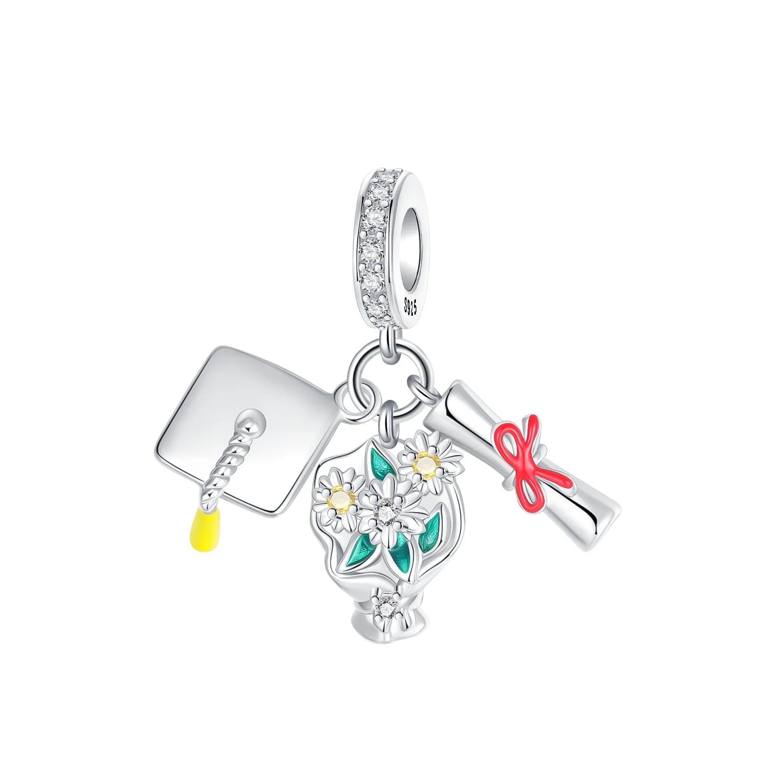 Original 925 Sterling Silver Charms Bag Earphone Magic Cube Watch Games Console Bead Pendant Fit Bracelet Necklace Jewelry