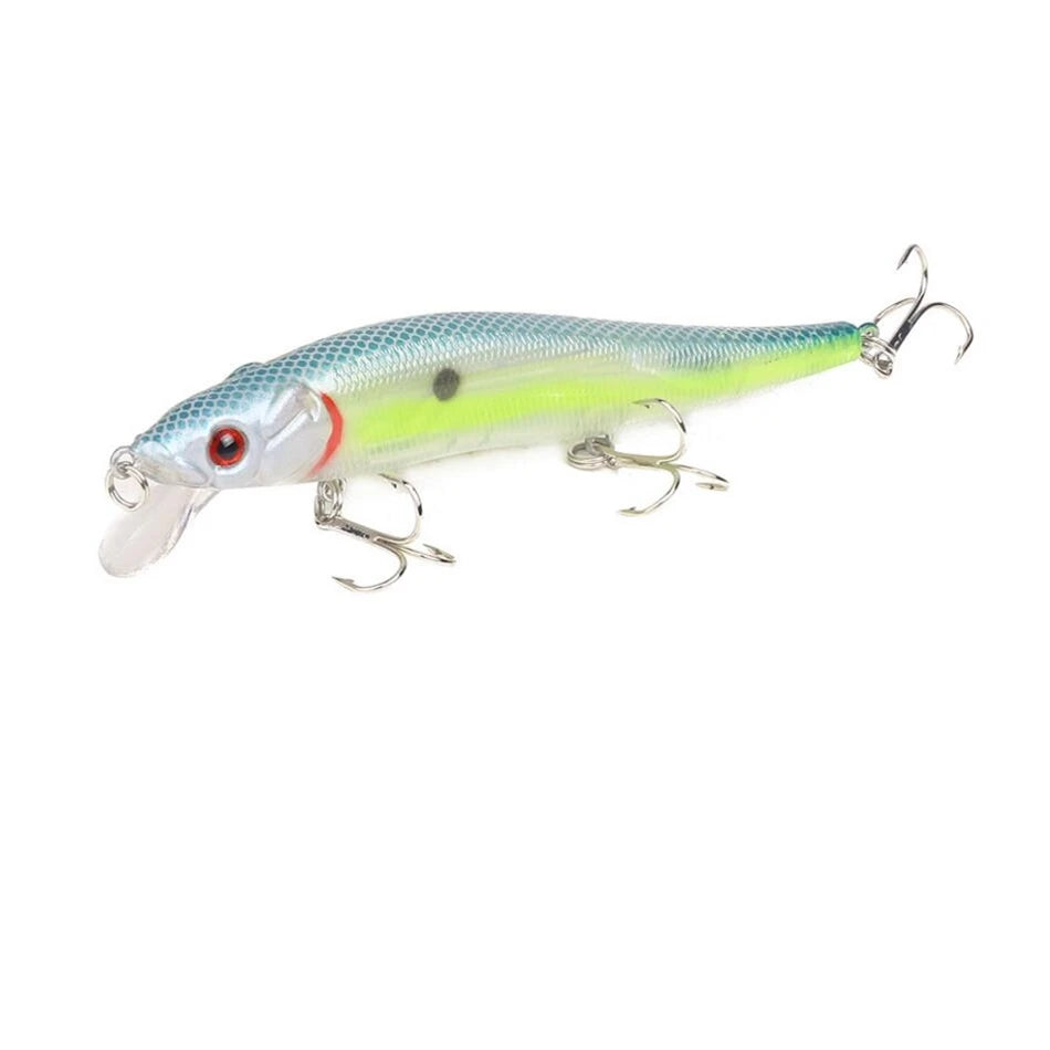 1Pcs Fishing Lure 115mm/14g Minnow Crankbait Wobblers 3D Eyes Perch Artificial Bait Pike Carp Bait Swim Bait Fishing Pesca