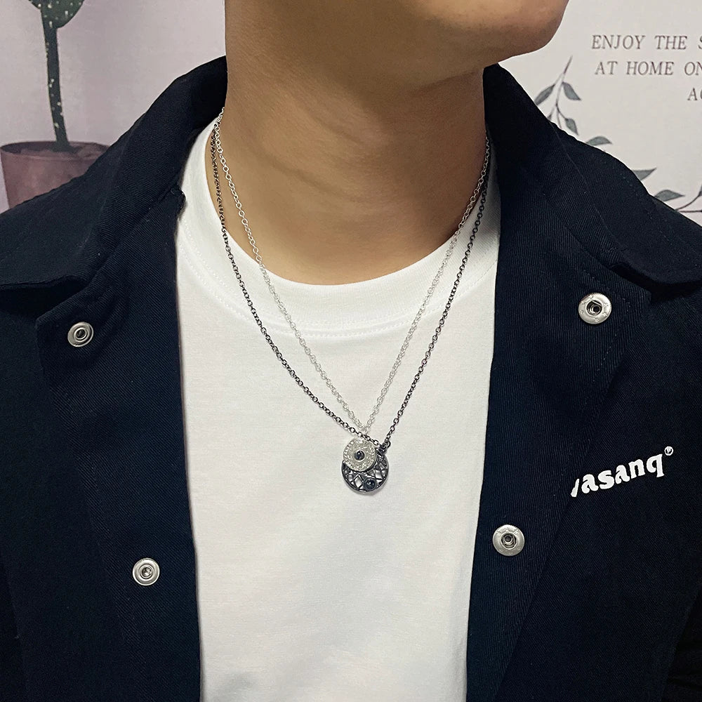 100 Language I Love You Projection Necklace For Couple Women Magnetic Paired Pendants Choker Chain Heart Jewelry Gift