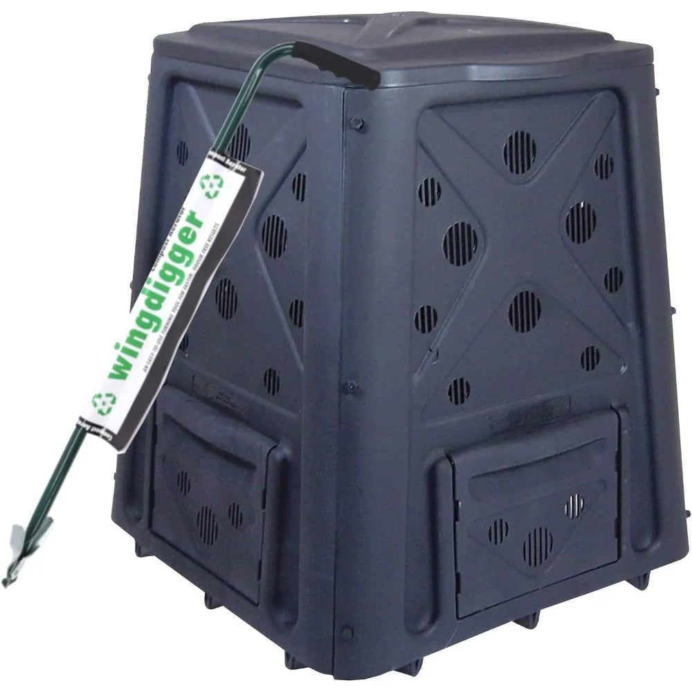 Hot Sale. Compost Bin and Compost Turning Tool Combo Set Convenient snap on lid Heavy duty construction Fast  delivery