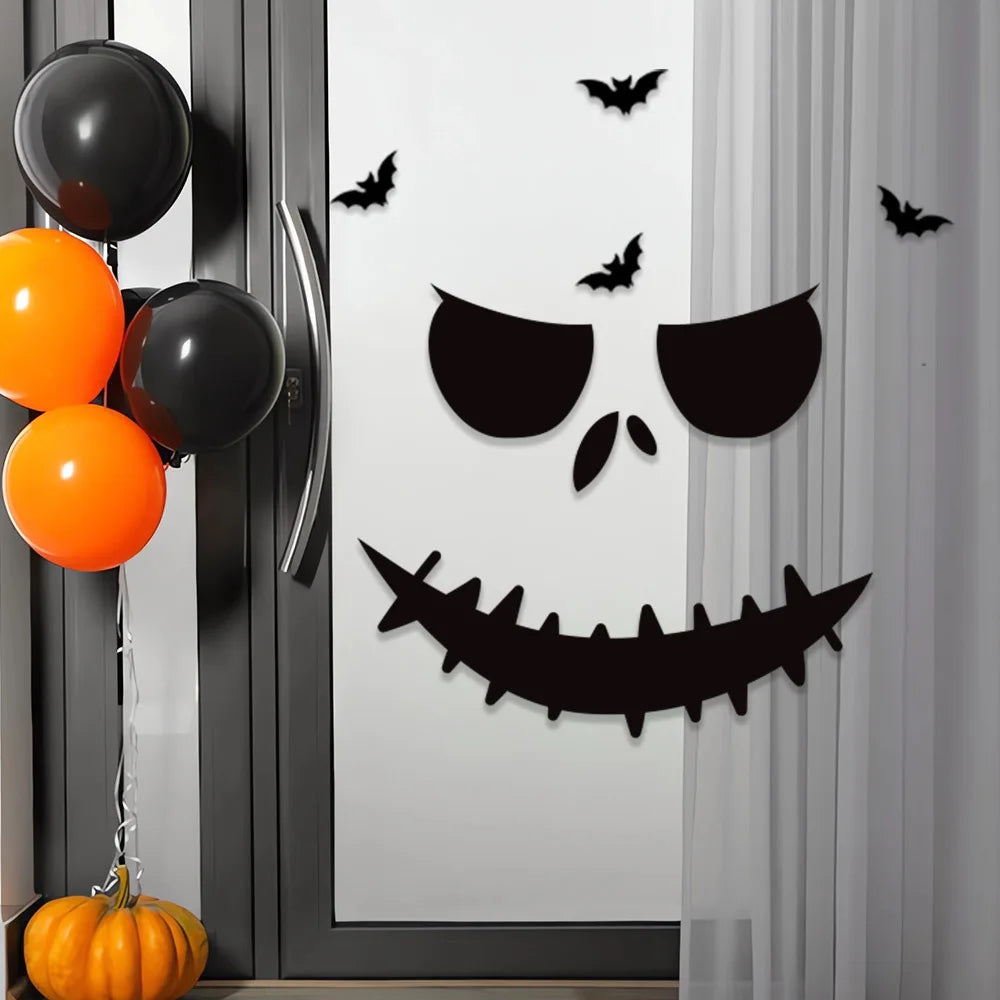 Halloween Decorations,Skeleton,Pumpkins,Halloween Horror Door Stickers,Ghost Festival,party Decor,felt Wall Stickers,Room Decor