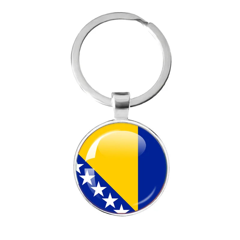 European National Flags, Albania, Andorra, Belarus, Belgium, Bosnia and Herzegovina, Bulgaria, Croatia, Popular Key Chain