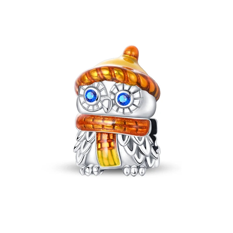 Halloween Pumpkin Series 925 Silver Orange Harvest Charms Beads For Original Bracelet For Women Jewelry Making Gift