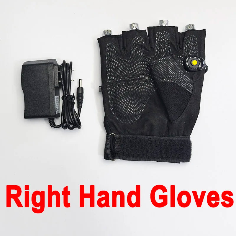 2 in 1 Green Red Blue Laser Gloves Multi-line 4 Heads Beam Light For DJ Disco Christmas Party Nightclub Club Stage Dancing Show