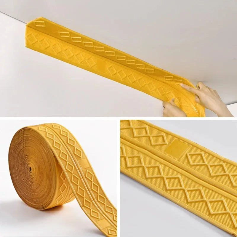 1PC 2.3m/90.55inch Stickers Self Adhesive Wall Trim Line Skirting Border Home Room Decoration Bedroom