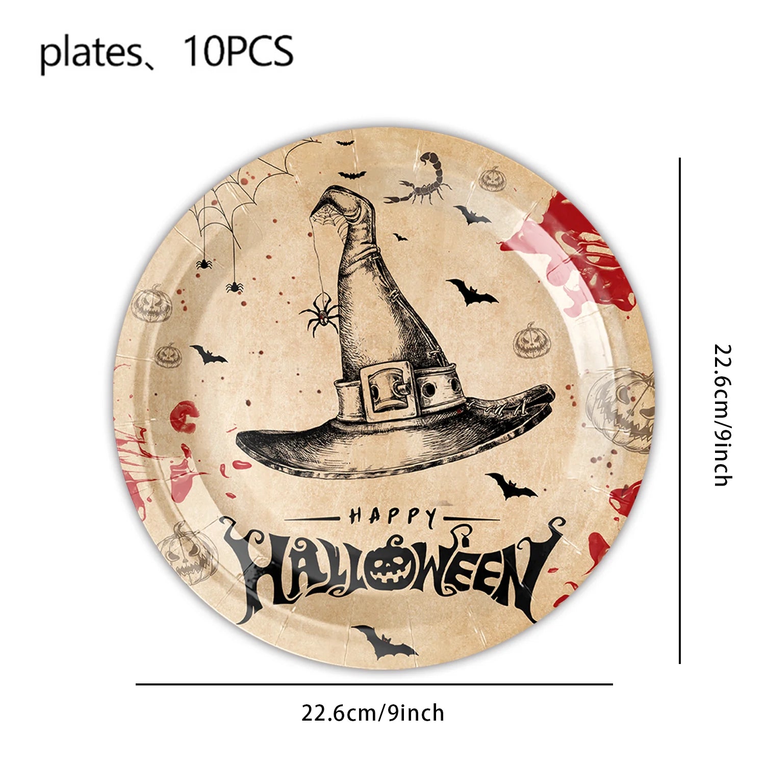 Halloween Ghost Shape Disposable Tableware Paper Plates Cups Halloween Happy Birthday Party Decoration For Home