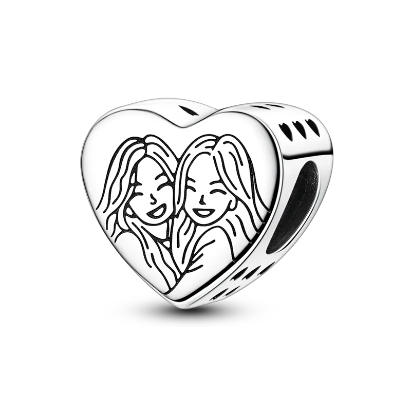 Original Charms Bead 925 Sterling Silver Inlaid Zirconium Bowknot Love Heart Balloon Pendants Fit Bracelet DIY Jewelry Marking