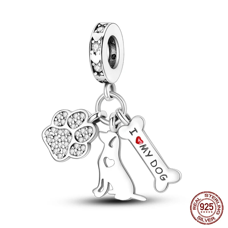 Fit Qikaola 925 Original Bracelet Fashion Bee Astronaut Eiffel Tower 925 Silver Charms Beads Fine DIY Birthday Jewelry For Women