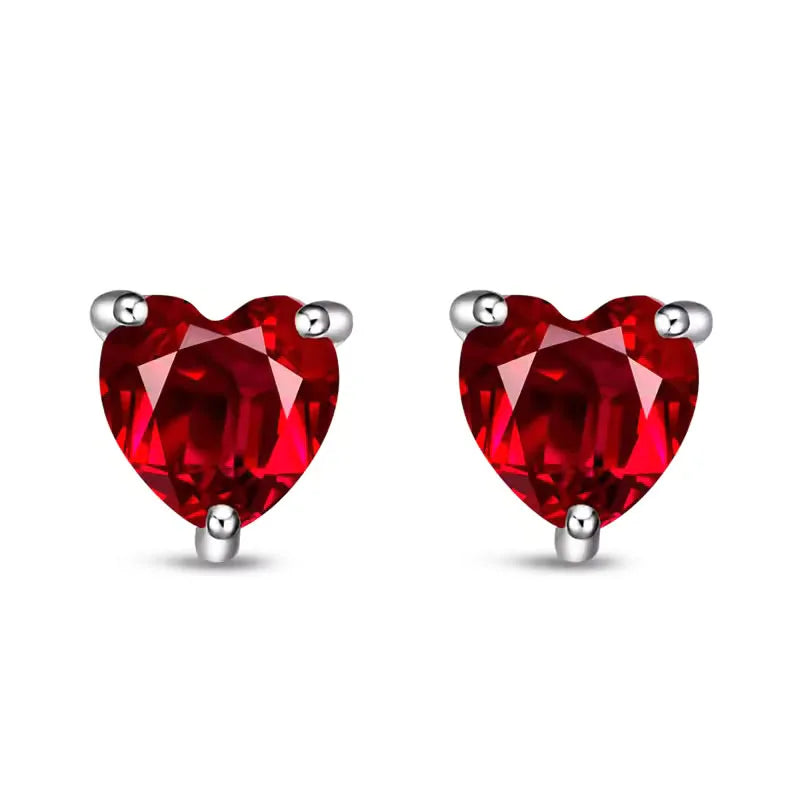 S925 Silver Valentine's Day Red Heart Charm Earring Snowflake Earrings Bow Heart Necklace DIY For Women Fine Jewelry Gift