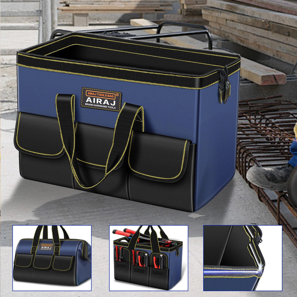 AIRAJ Multifunctional Tool Bags 1680D Oxford Cloth Electrician Bags Waterproof and Wear-Resistant High Capacity Storage Bags