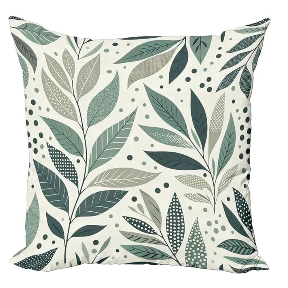 Leaf - pattern Striped Simple PillowcasesBedroom Living Room Sofa Home Decor Polyester Cushion Cover with Zipper