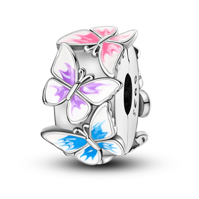 Hot Sale Charms Beads 925 Sterling Silver Pink Perfume Bottle Letter Luminous Firefly Tarot Card Beads Fit DIY Bracelets Jewelry