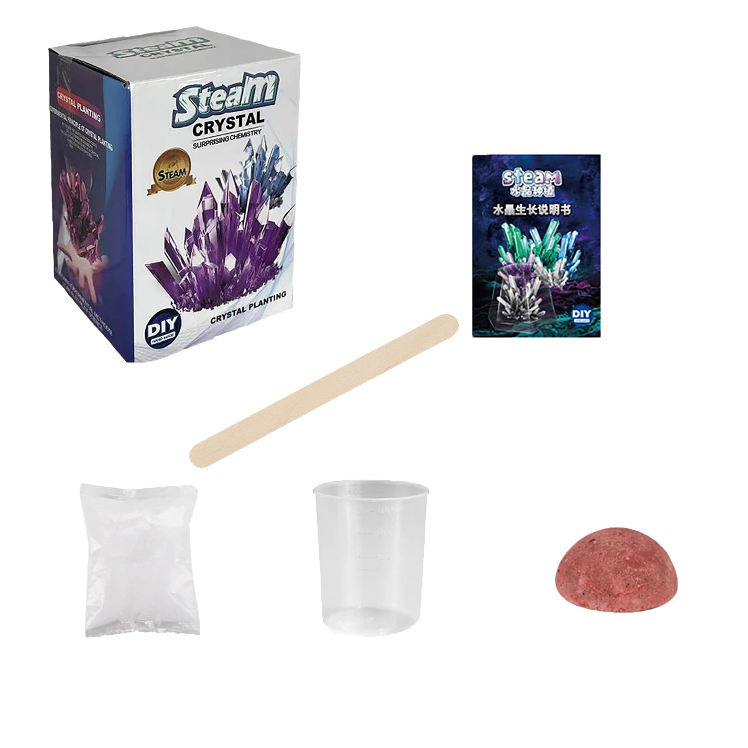 Crystal planting DIY scientific experiment set, fun parent-child communication, chemical experiment, crystallization principle