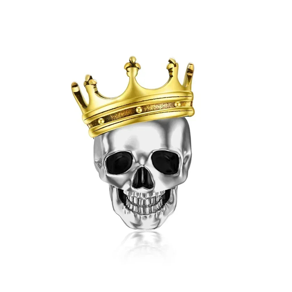 Original 925 Sterling Silver Halloween Charms Pumpkin Skull Witch Ghost Bead Earrings Pendant Fit Bracelet Necklace Jewelry