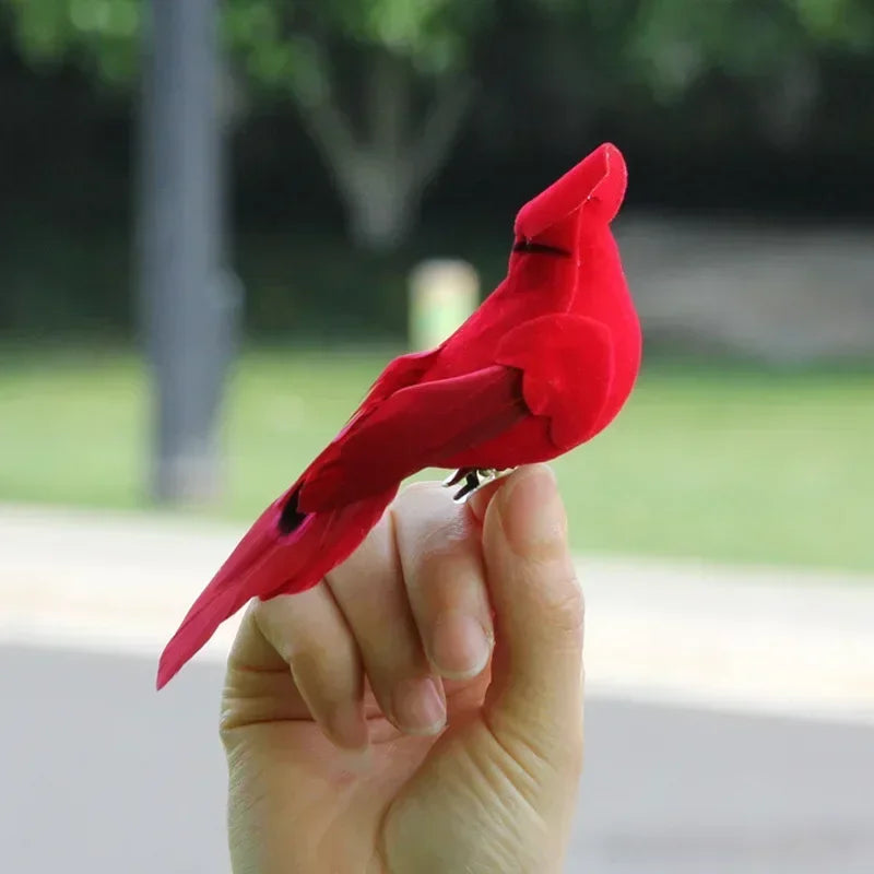 2pcs Creative Handmade Simulation Parrot Animal Bird Garden Props Decoration Miniature Feather Lawn Doll Ornaments Home Decor