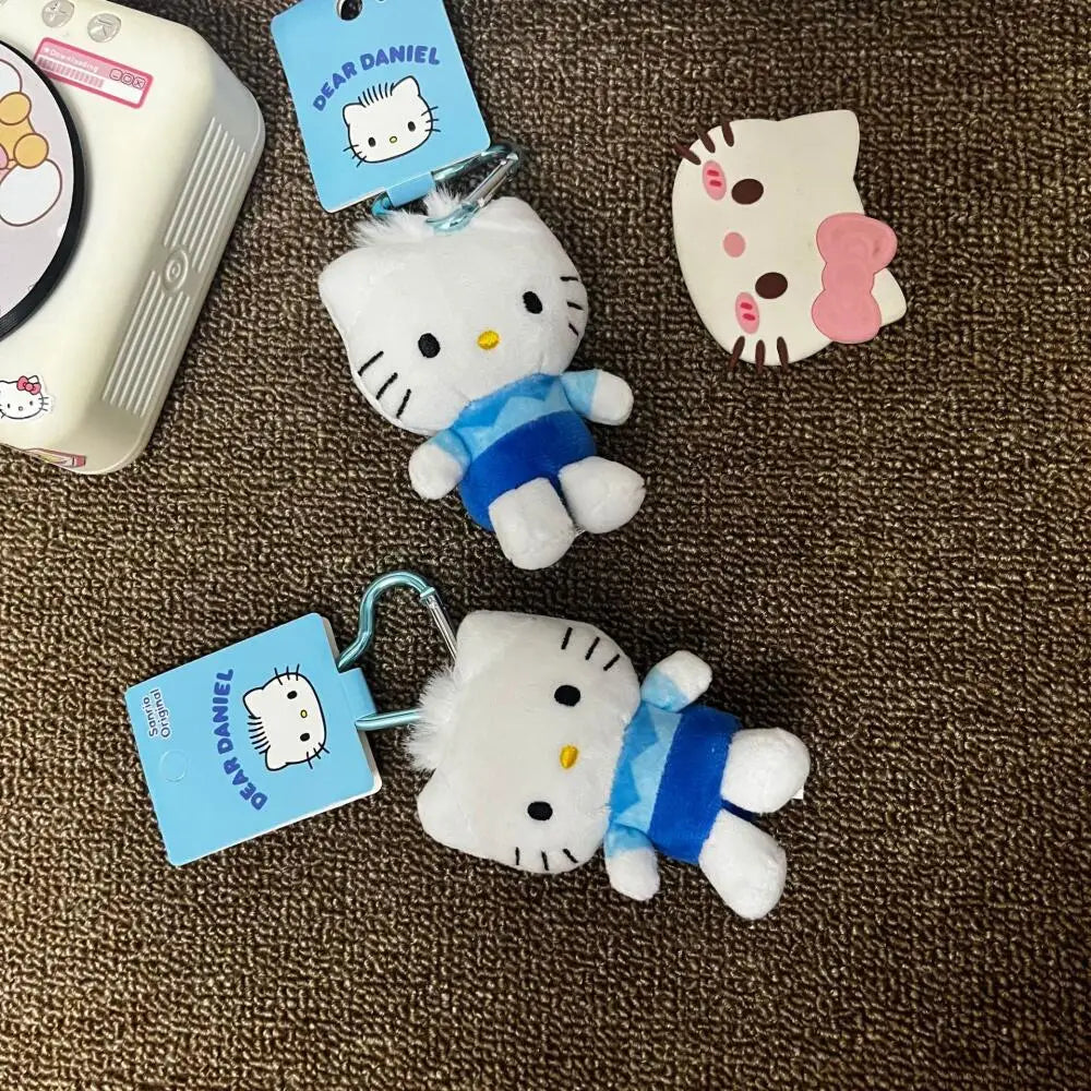 Sanrio Hello Kitty Daniel's Love Buckle Doll Pendant Keychain Japanese Cute Cartoon Kitty Cat Pendant Keychains Bag Accessories