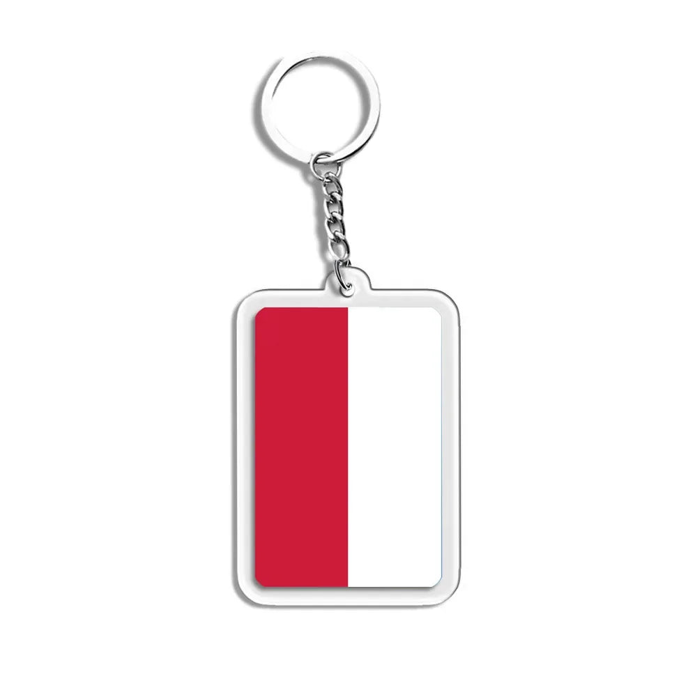National Flag Keychain Serbia Spain Argentina USA Brazil France Portugal Denmark Poland Tunisia Flags Football Keyring Gifts