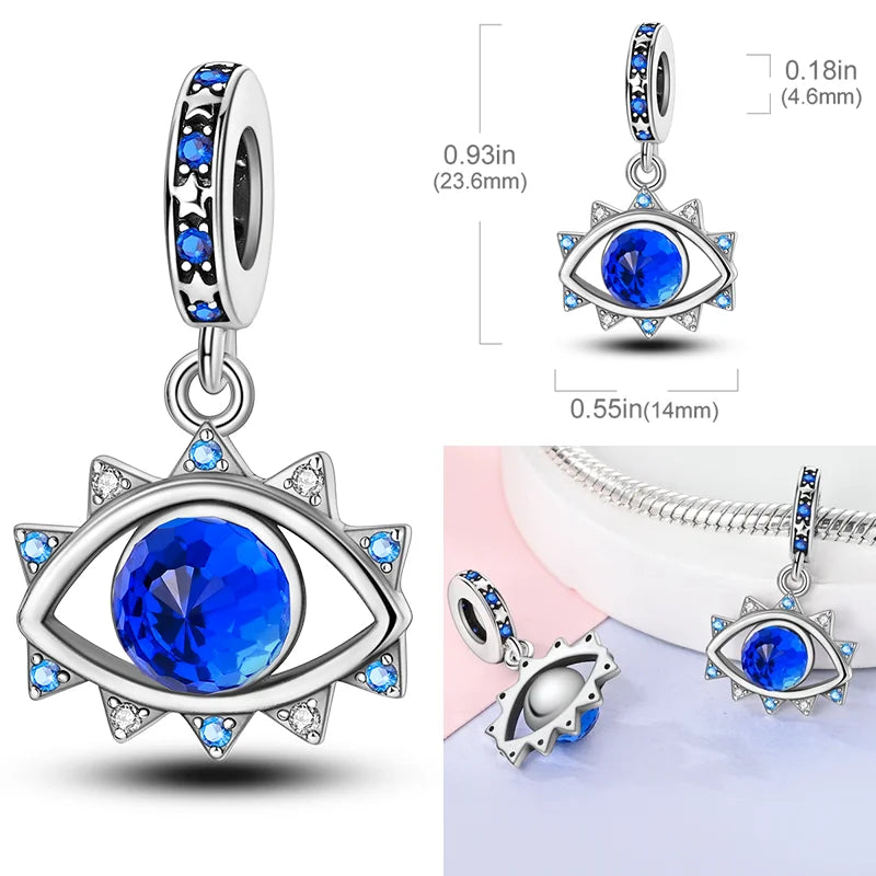 2025 Hot Sale Charms Bead 925 Sterling Silver Pink Butterfly Luminous Firefly Dangle Fit Bangle Bracelet Necklace DIY Jewelry