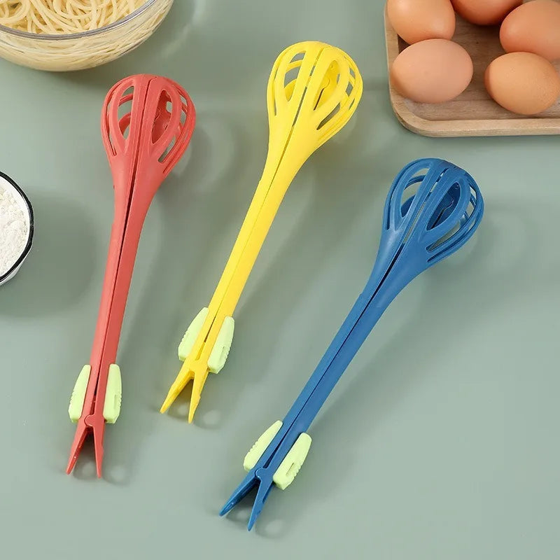 1PC Kitchen Hand Whisk Egg Whisk Poached Egg Tongs Food Tongs Baking Whisk Cream Beater Kitchen Multifunctional Tool  Cooking