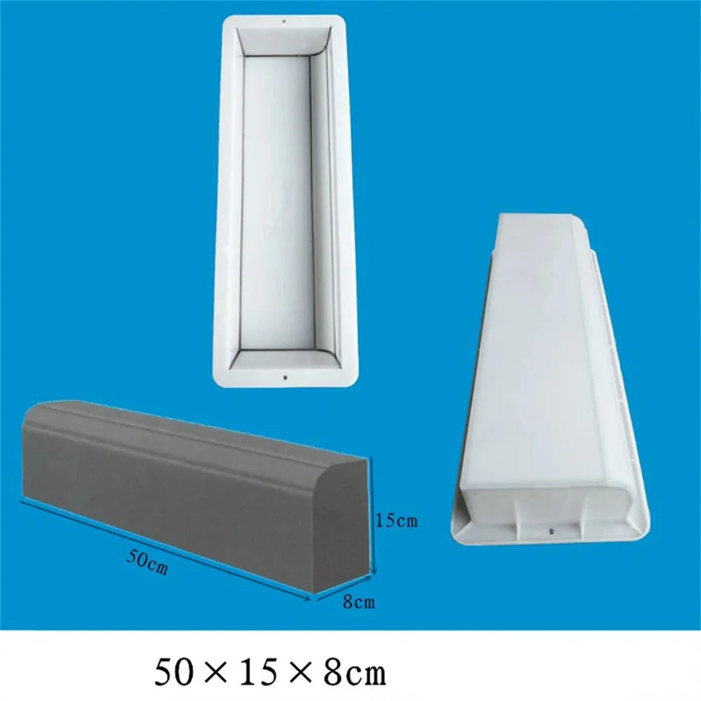 Road Curb Stone Plastic Mold Roadedge Arc, Cement Brick, Plastic Mold Stone, Roadside Stone, 50cm Long Line